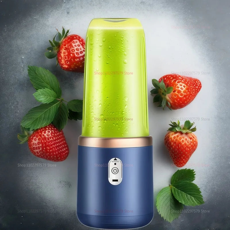 Portable Juicer Cup Smoothie Blender 6 Blade Blender Bottle Household Fruit Juicer Cup USB Rechargeable Juicer Kitchen Tool