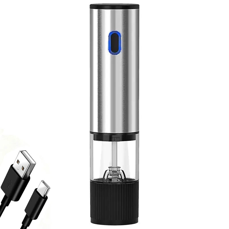 Electric Salt & Pepper Grinder Set – Rechargeable, Adjustable Coarseness