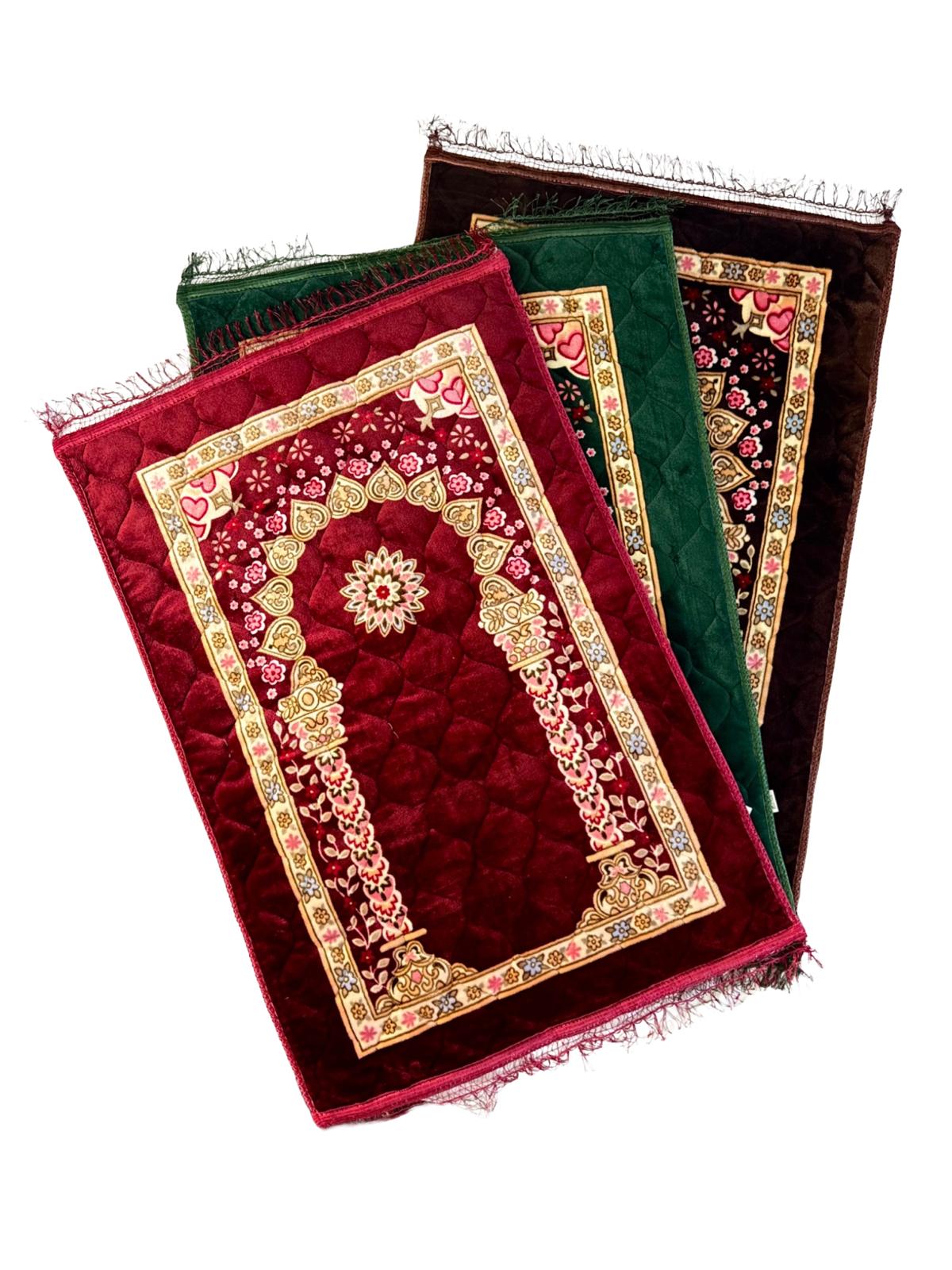 Premium Muslim Prayer Rug - 80x120cm Cotton Prayer Mat