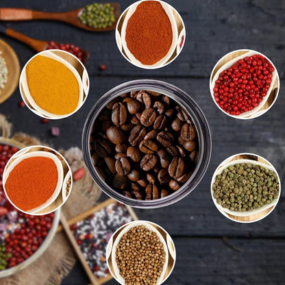 Household small bean grinder coffee grinder powder grinder electric grinder ultrafine grain stainless steel portable grinder NEW