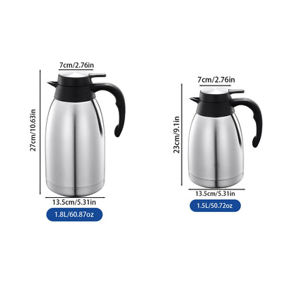 Stainless Steel Vacuum Flask – 1.5L & 1.8L | Double Wall Insulated