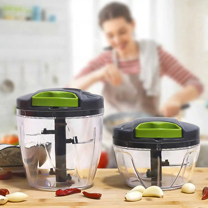 Manual Food Chopper – Pull String Vegetable & Herb Cutter | 600ml & 1000ml