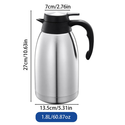 Stainless Steel Vacuum Flask – 1.5L & 1.8L | Double Wall Insulated