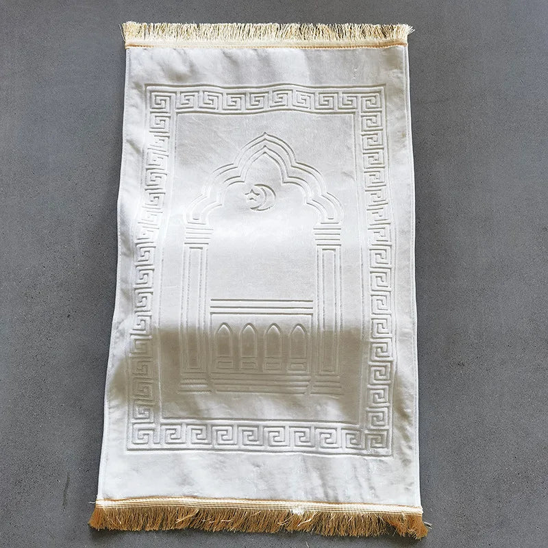 Premium Islamic Prayer Rug – Vintage Pattern & Tassel | 70x110cm | 6 Colors