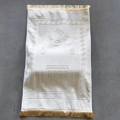 Premium Islamic Prayer Rug – Vintage Pattern & Tassel | 70x110cm | 6 Colors