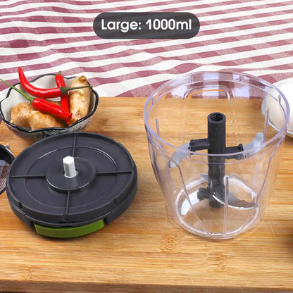 Manual Food Chopper – Pull String Vegetable & Herb Cutter | 600ml & 1000ml