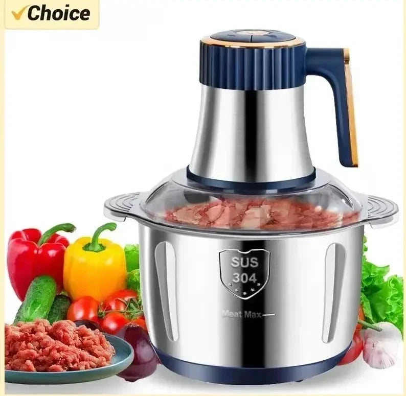 Electric Meat Grinders 5L Food Crusher Stainless Steel Multifunctional Vegetable Slicer Processor Chopper Kitchen Blenders
