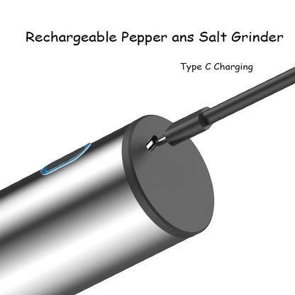 Electric Salt & Pepper Grinder – Adjustable Coarseness, One-Hand Operation