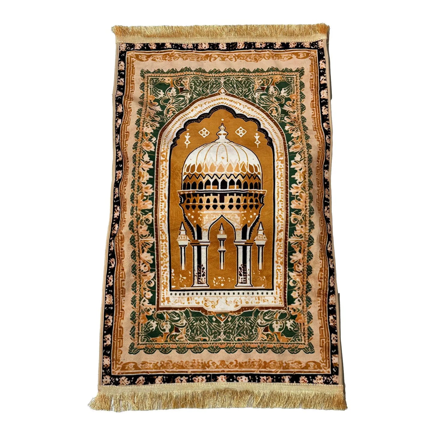 Premium Islamic Prayer Rug – Vintage Pattern & Tassel | 70x110cm | 6 Colors