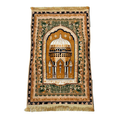 Premium Islamic Prayer Rug – Vintage Pattern & Tassel | 70x110cm | 6 Colors