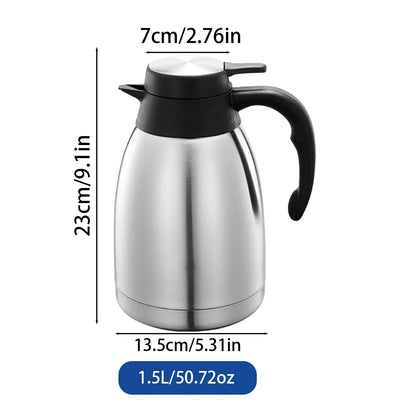 Stainless Steel Vacuum Flask – 1.5L & 1.8L | Double Wall Insulated