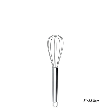 LMETJMA 8" 10" 12" Egg Whisk Stainless Steel Egg Whisk Kitchen Wire Balloon Whisk Milk Egg Beater Egg Mixing Mixer Tools KC0231
