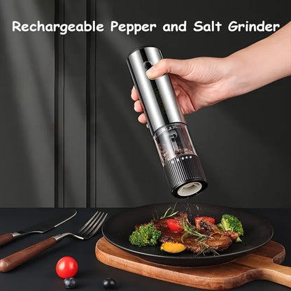 Electric Salt & Pepper Grinder – Adjustable Coarseness, One-Hand Operation