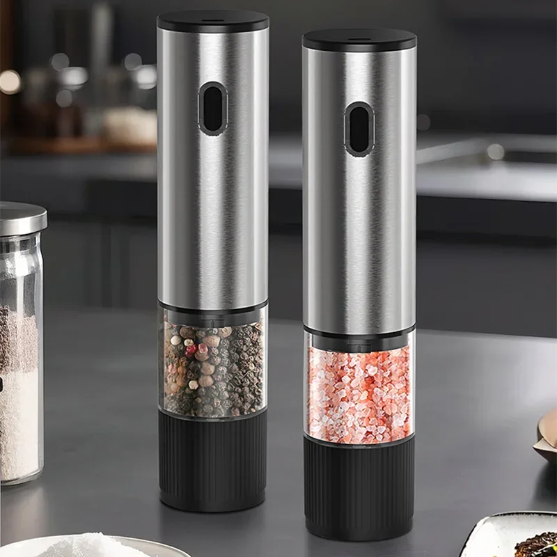 Electric Salt & Pepper Grinder Set – Rechargeable, Adjustable Coarseness