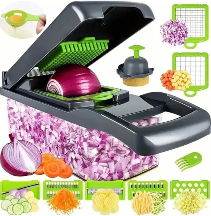 Multifunctional Vegetable Chopper – 14-in-1 Slicer, Dicer & Grater Set