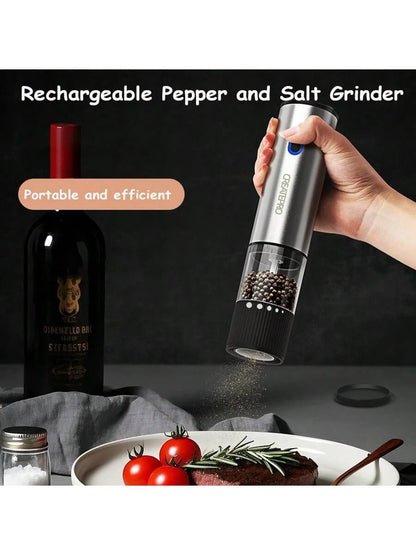 Electric Salt & Pepper Grinder – Adjustable Coarseness, One-Hand Operation