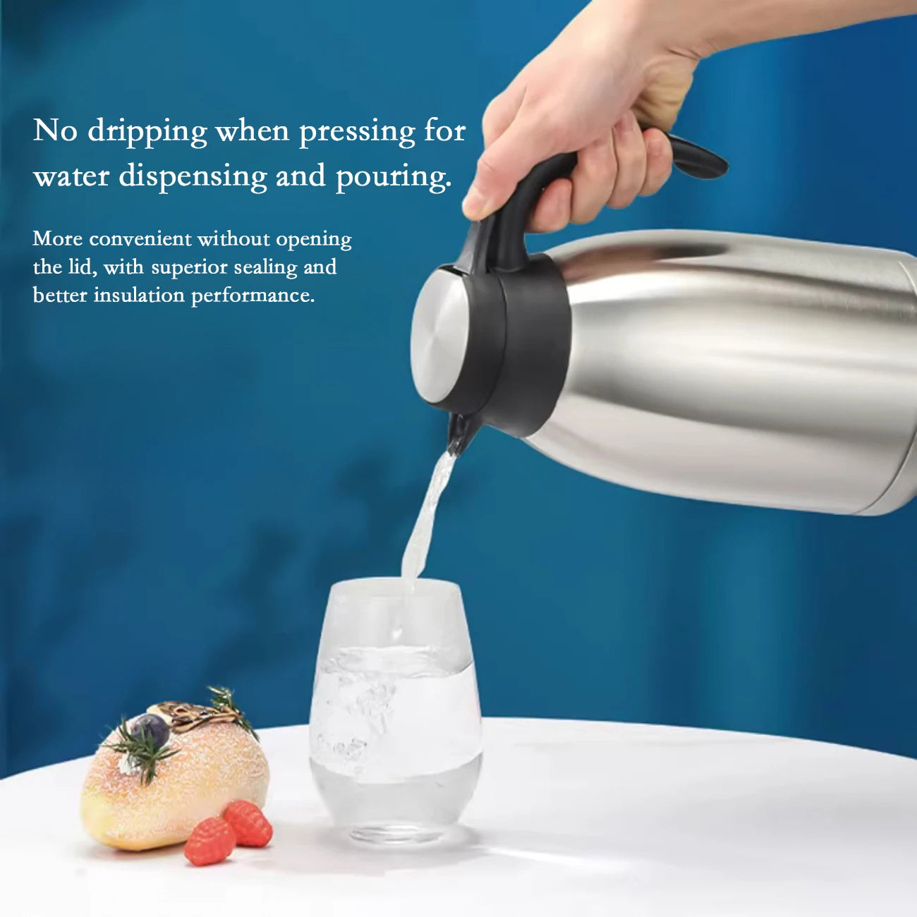 Stainless Steel Vacuum Flask – 1.5L & 1.8L | Double Wall Insulated