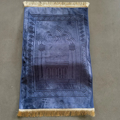 Premium Islamic Prayer Rug – Vintage Pattern & Tassel | 70x110cm | 6 Colors