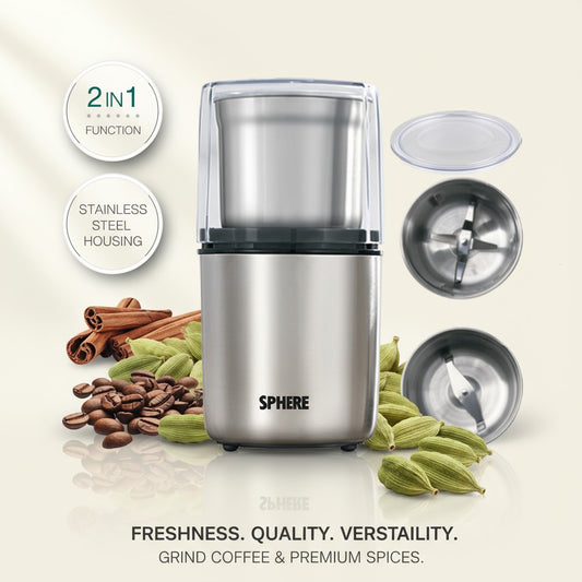 Premium 2 in 1 Grinder & Chopper - Stainless Steel Kitchen Tool